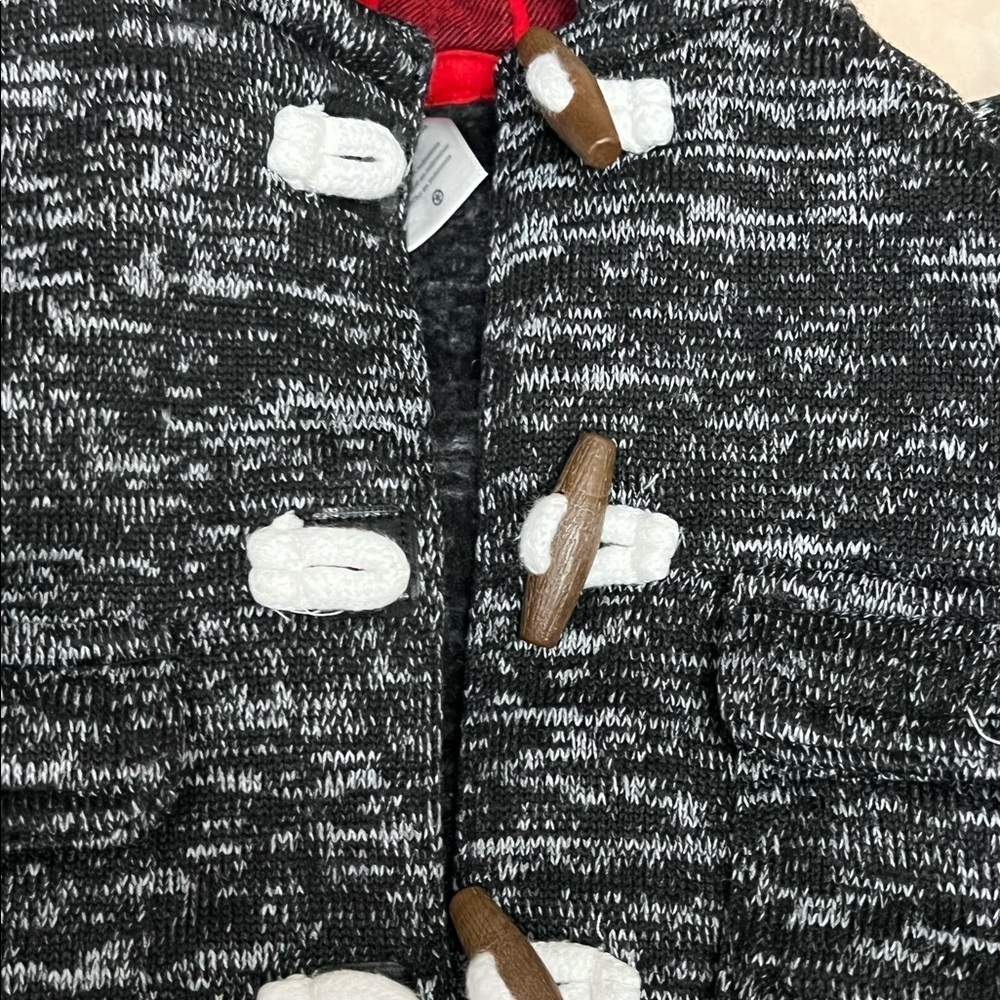 Red Black Plaid Moose Outfit Warm Jacket Pants Onesie Boys 6 months Holiday - Picture 8 of 9